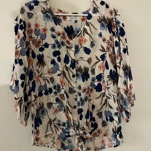 Grace and Lace front tie blouse